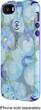 Speck - CandyShell Inked Back Cover for Apple iPhone 5, 5s and SE - Aqua floral blue pattern/ultraviolet purple - Larger Front
