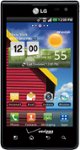 Front Standard. LG - Lucid 4G Mobile Phone - Black (Verizon Wireless).