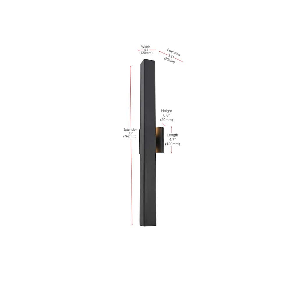 Elegant Lighting - Troy 4.5 x 30 inch Outdoor Wall Sconce - Black price history on PriceWatchPro