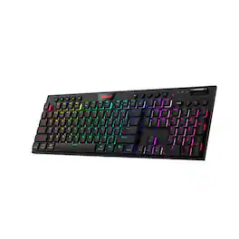 REDRAGON - K618 PRO Wireless Ultra-Thin Gaming Keyboard, Macro & Media Scroll - Black