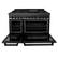 Left. ZLINE - 48" Legacy Dual Fuel Range w/ 6 Brass Burners & 2 Ovens in Black Stainless Steel (RAB-BR-48) - Multicolor.