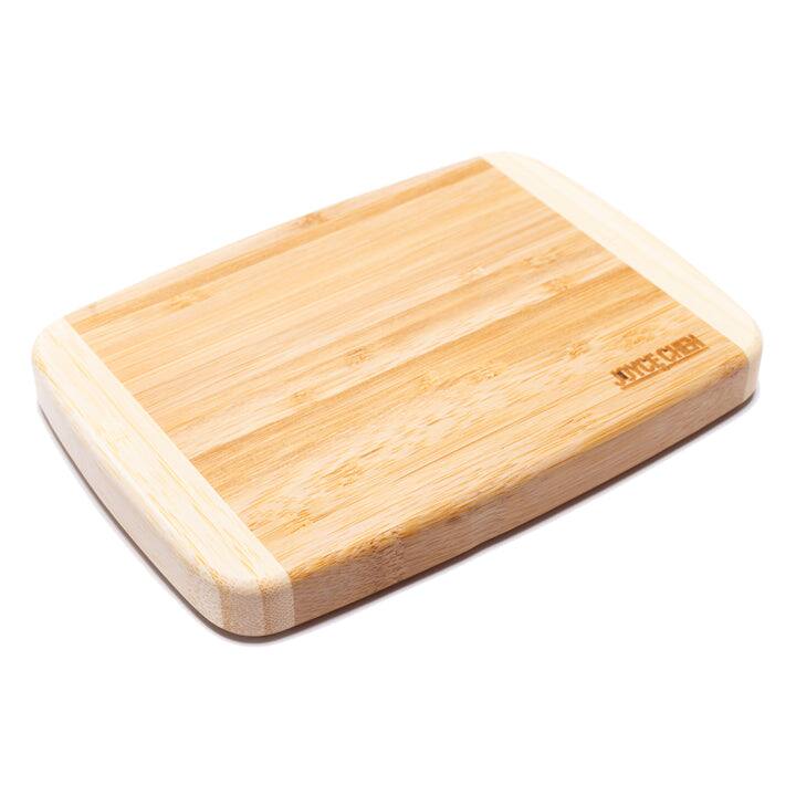 Front. Escali - Joyce Chen Small Burnished Bamboo Cutting Board, 6x9 Inches - Natural.