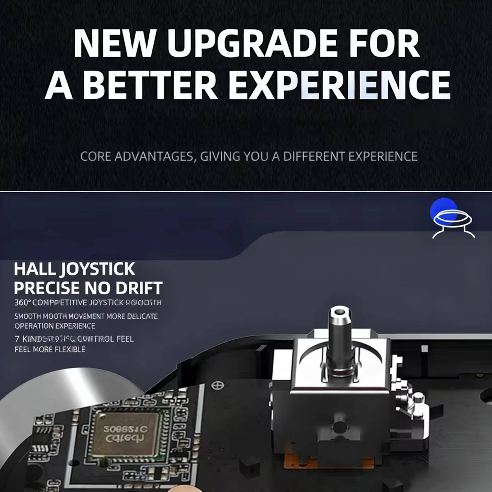 NEW UPGRADE FOR A BETTER EXPERIENCE

CORE ADVANTAGES, GIVING YOU A DIFFERENT EXPERIENCE

HALL JOYSTICK PRECISE NO DRIFT
360° COMPETITIVE JOYSTICK AGODITH
SMOOTH MOVEMENT MORE DELICATE OPERATION EXPERIENCE
7 KINDS OF CONTROL FEEL
FEEL MORE FLEXIBLE