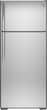 GE - 17.5 Cu. Ft. Top-Freezer Refrigerator - Stainless steel - Larger Front