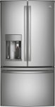 Front Zoom. GE - Profile Series 22.2 Cu. Ft. French Door Counter-Depth Refrigerator with Keurig Brewing System - Stainless steel.