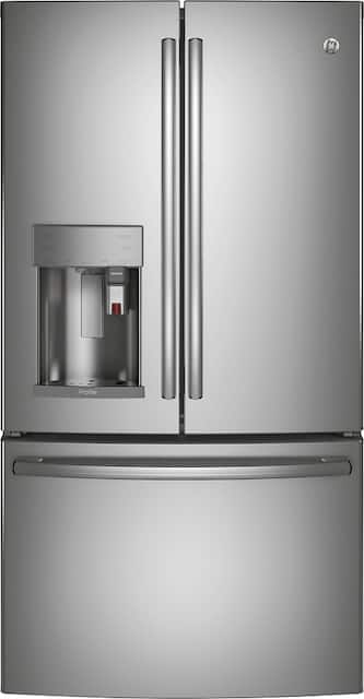 Ge Profile Series 22 2 Cu Ft French Door Counter Depth Refrigerator With Keurig Brewing System Stainless Steel Pye22pskss Best Buy