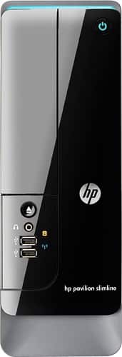 Front Standard. HP - Pavilion Slimline Desktop - 6GB Memory - 1TB Hard Drive.