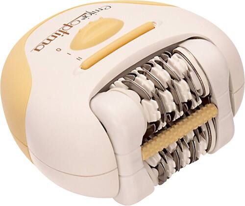 Angle Standard. Emjoi - AP-99 Optima Corded Epilator - Yellow/Off-White.