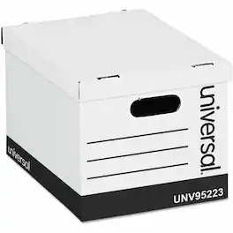 Universal - Basic Duty Easy Assembly Storage Files Medium Stackable Corrugated Fiberboard For Box File 12 / Carton
