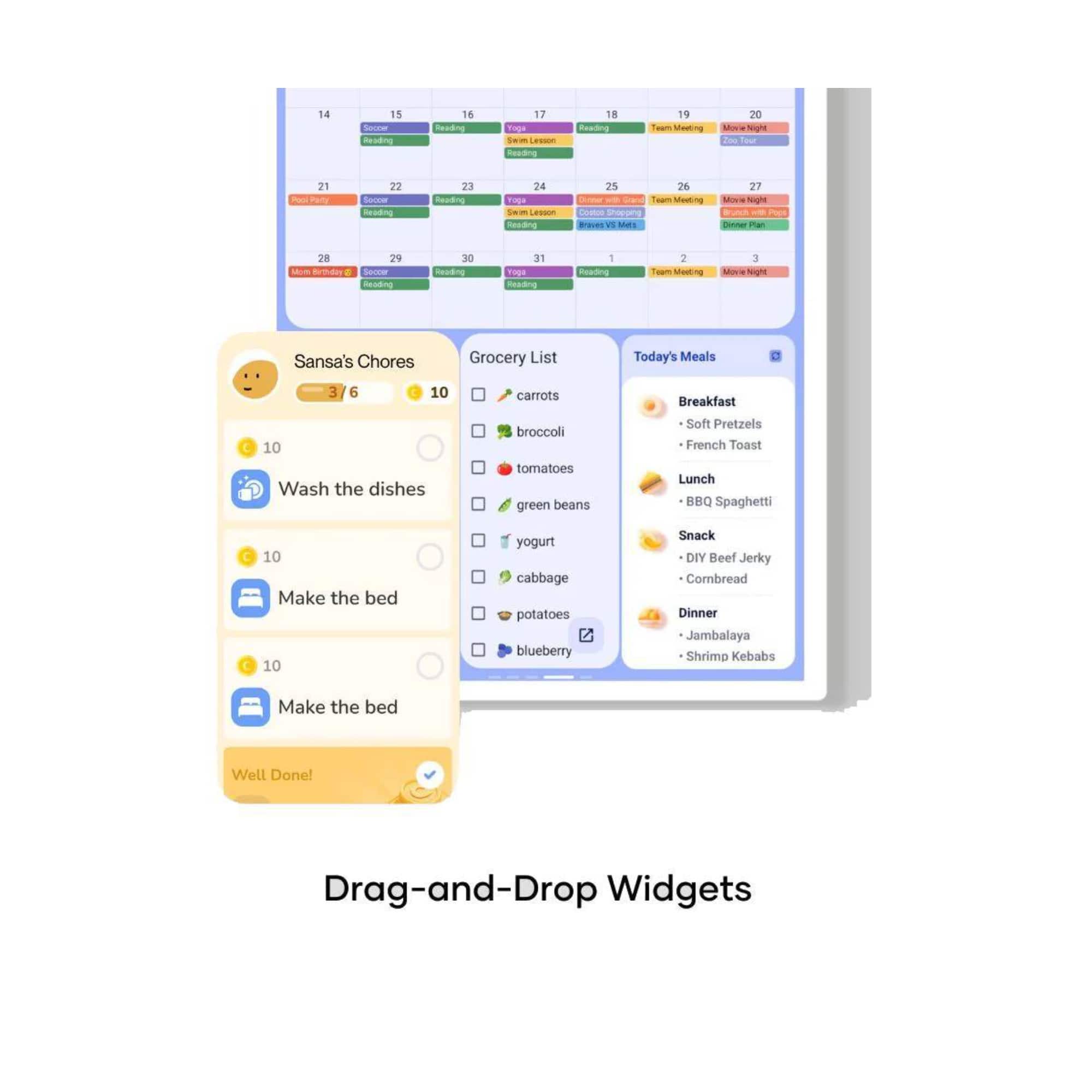 Cozyla - Calendar+ Gen2 32-inch FHD Smart Family Hub with Auto Sync (White)