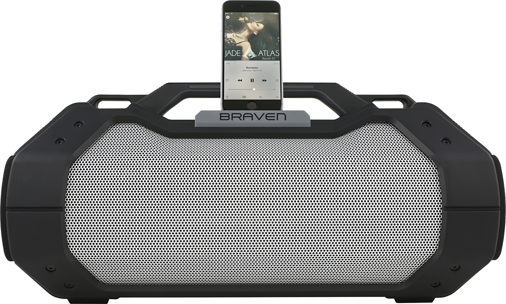 Best Buy: BRAVEN BRV-XXL Portable Bluetooth Speaker Black,Titanium BRVXXLBBT