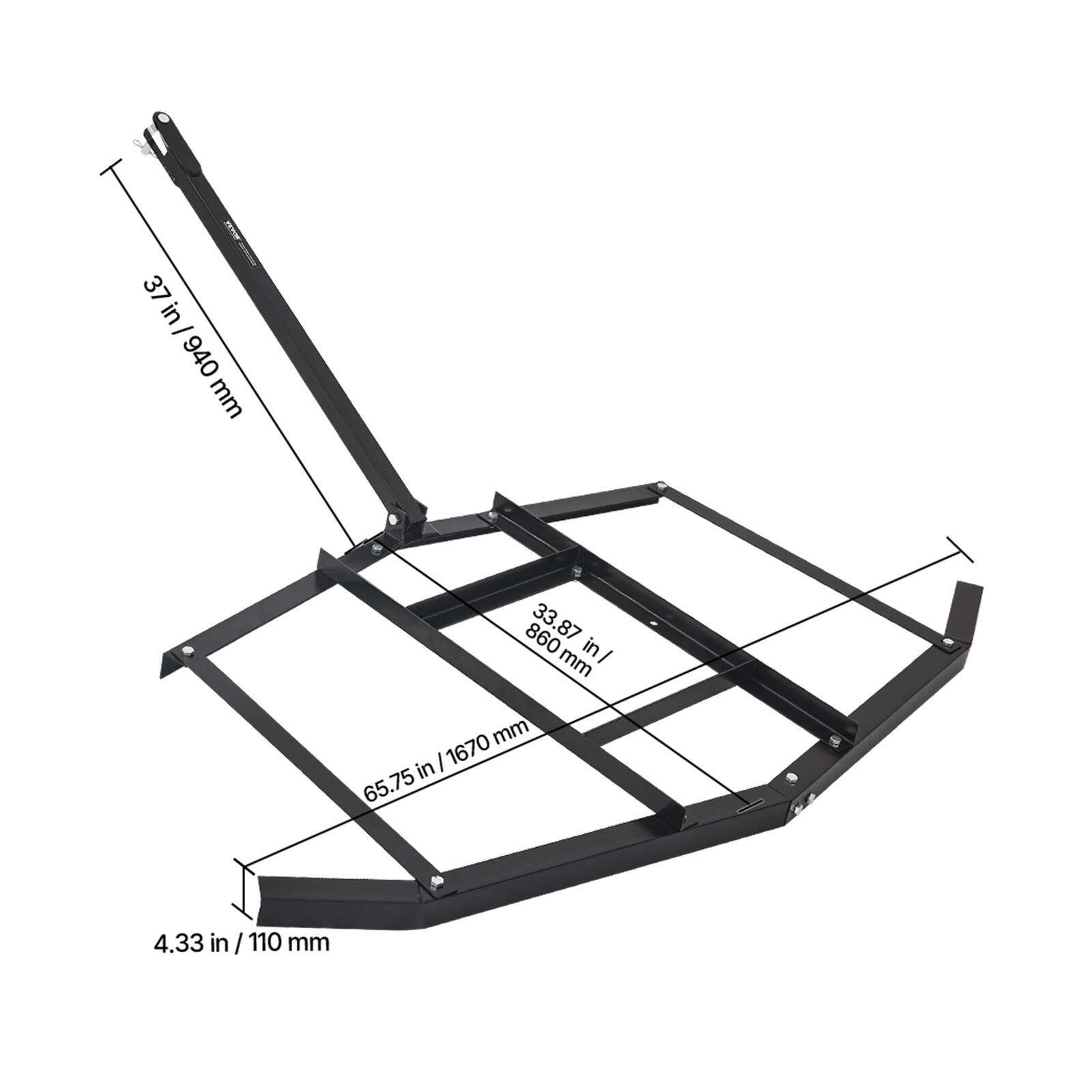 37 in / 940 mm
860
33.87 mm
65.75 in / 1670 mm
4.33 in / 110 mm