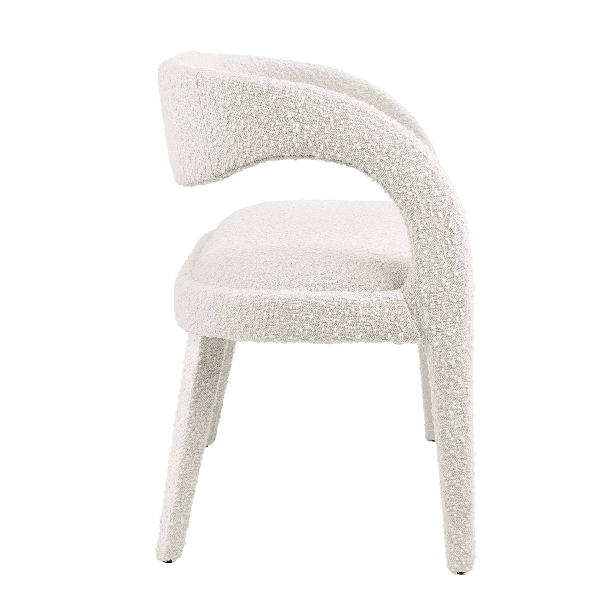 Back. Modway - Pinnacle Boucle Fabric Accent Bench by Modway - White.