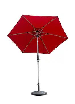 Ecooso - 7.5FT Patio Umbrella,Push Button Tilt and Crank, UV Protection Waterproof with 6 Sturdy Ribs for Garden, Deck, Pool - Brick red