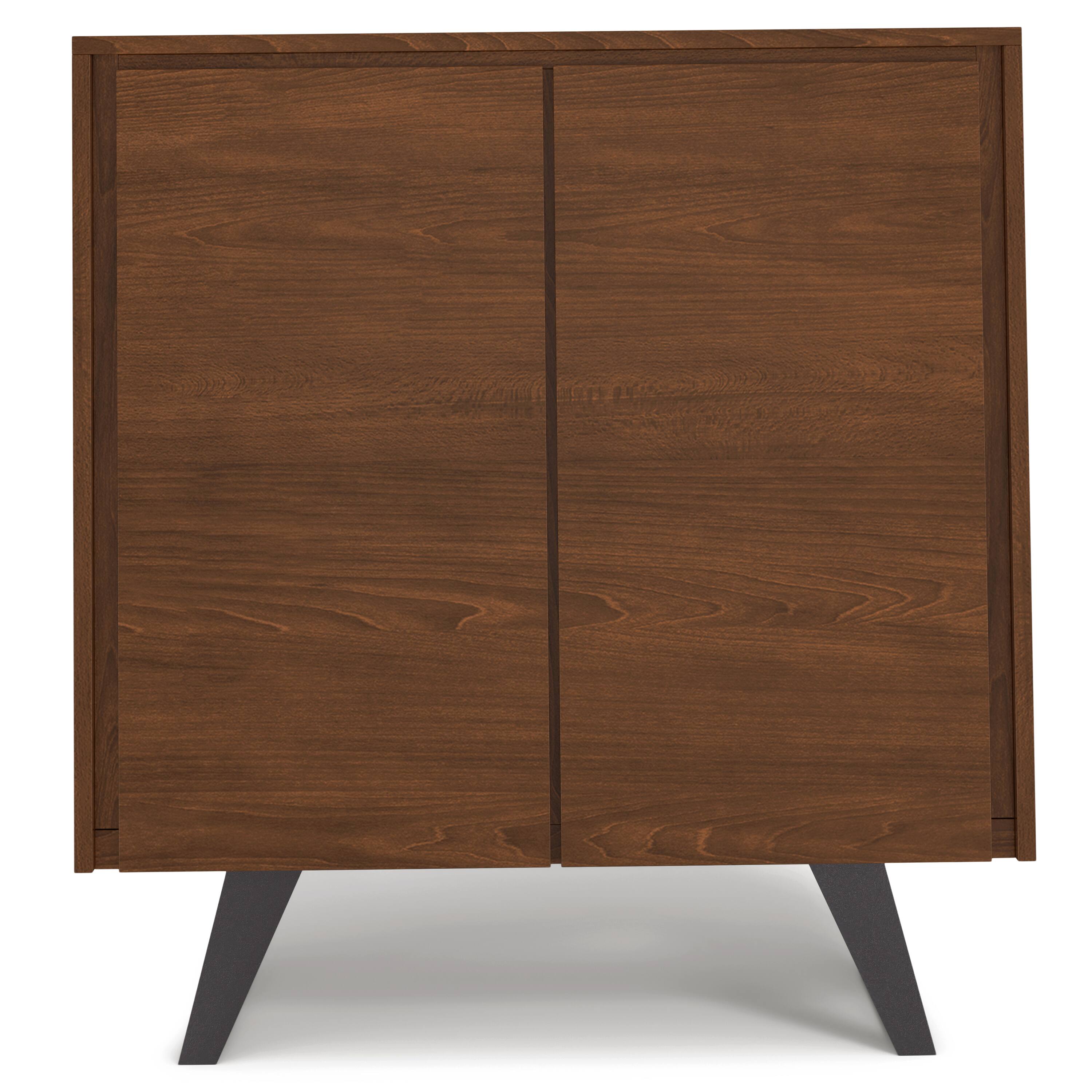 Alt View 12. Simpli Home - Lowry Medium Storage Cabinet - Walnut Veneer.