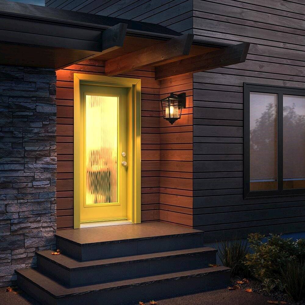 Alt View 5. Elegant Lighting - Croskey 7 inch Outdoor Pendant in Black - Black.