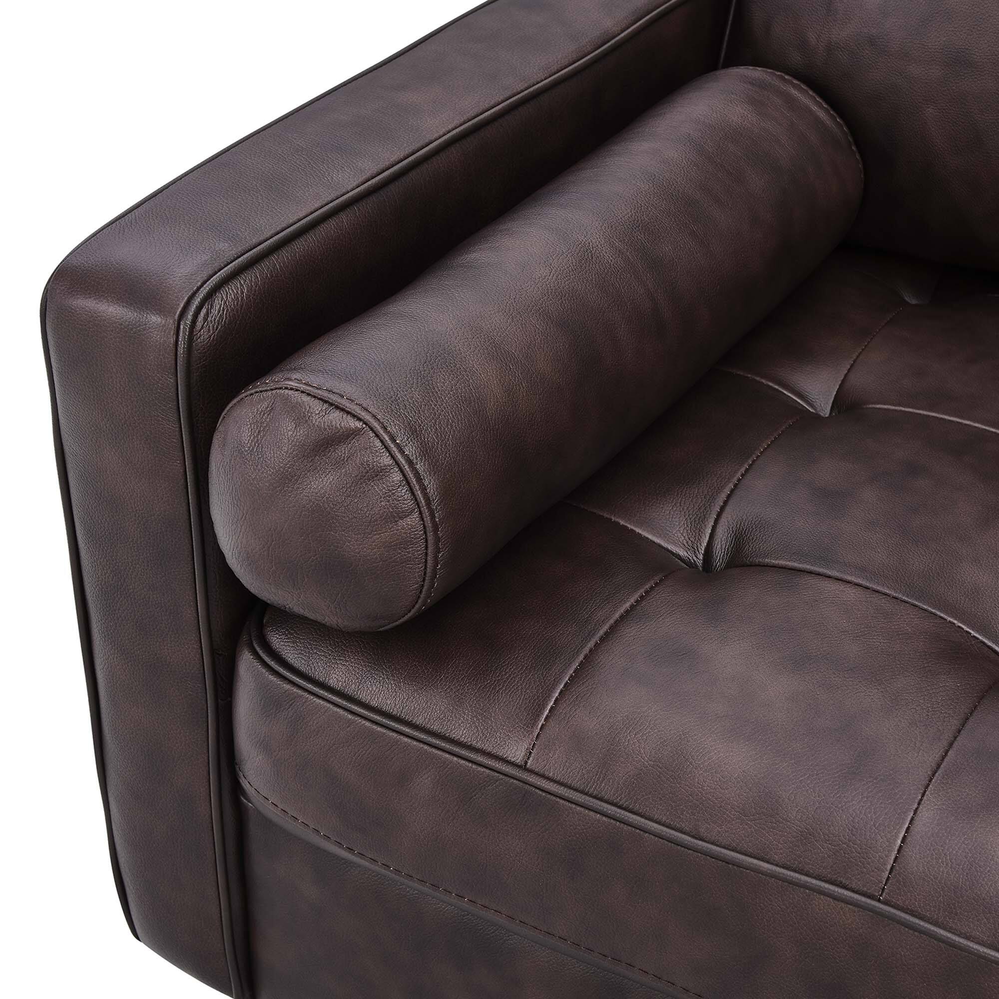 Alt View 4. Modway - Valour 88" Leather Sofa by Modway - Brown.
