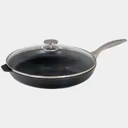 Swiss Diamond - CHD Nonstick Fry Pan, 12.5-Inch with Lid - Black