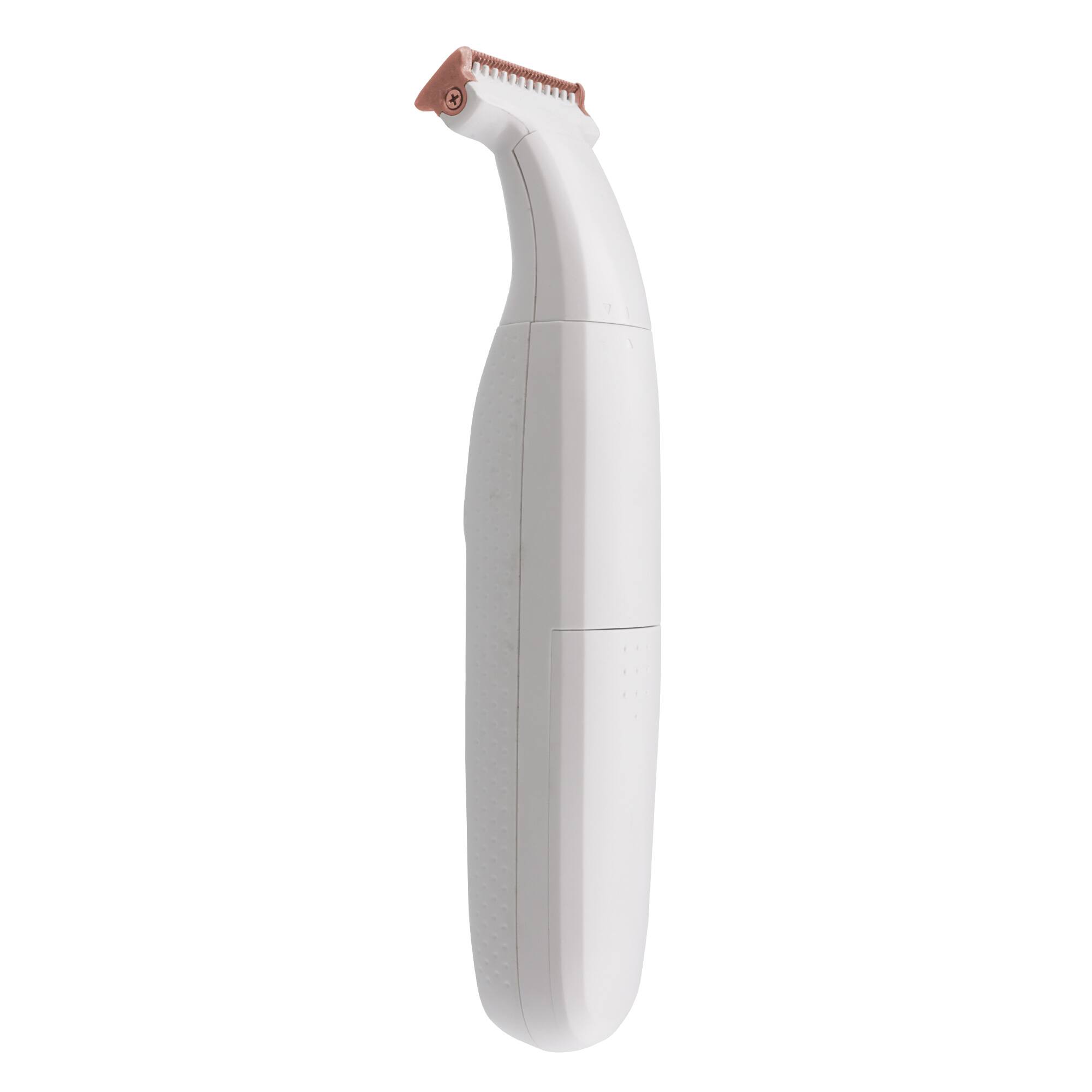 Back. PureSilk - Body Hair Shaver for Women, Face & Body Hair Remover for Women, Dual Sided Blades, Bikini Shaver - White.