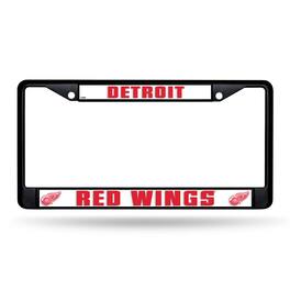 Rico Industries - Detroit Red Wings NHL Black Metal License Plate Frame - Multi
