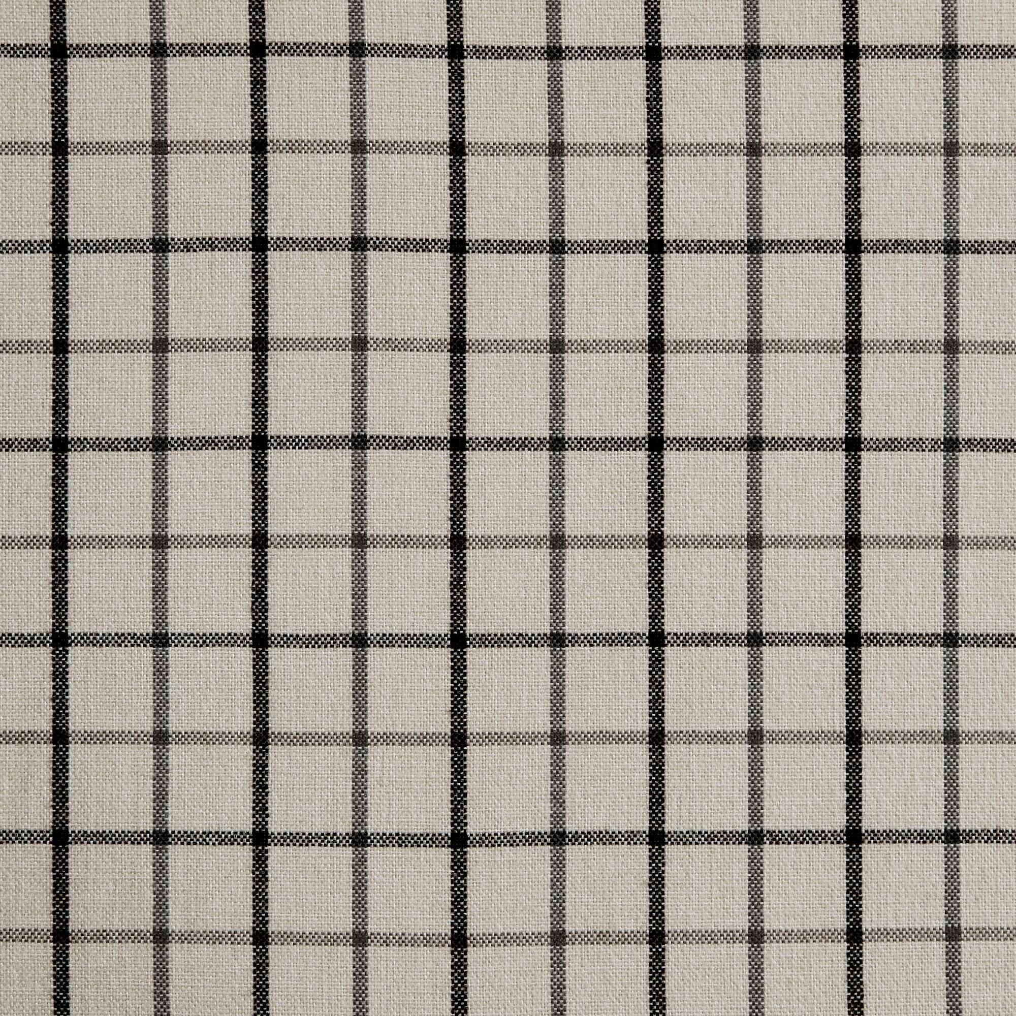 Back. BreeBe - 1PC 50x108' Plaid Rod Pocket and Back Tab Curtain Panel with Fleece Lining - Black.