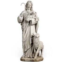 Refined Abode Design - Bc The Good Shepherd Statue 11 8 H Figure Grace Hope And Guidance Home Decor Religious Gift Classical