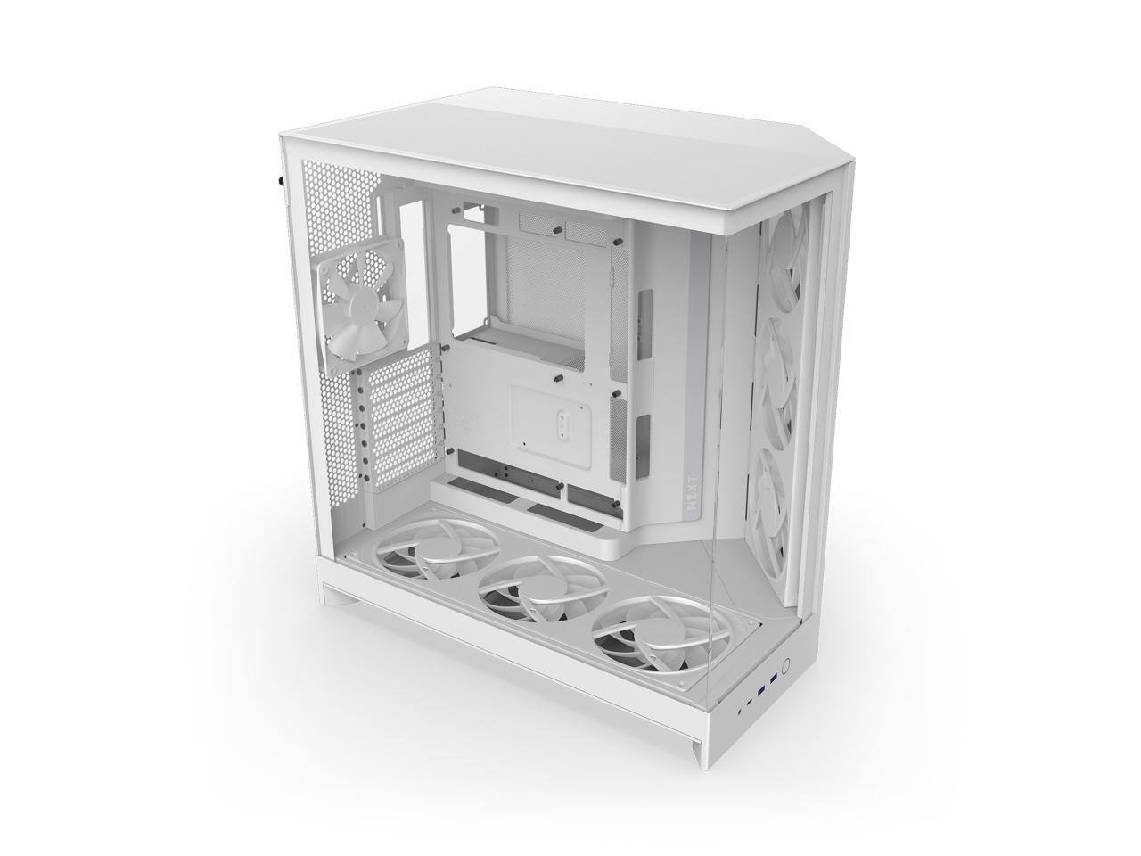Alt View 9. NZXT - NZXT CCM-H92FW-P1 White SGCC / Tempered Glass Mid-Tower Case (Computer Cases - ATX Form) - White.