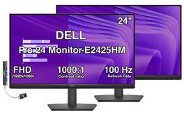 Dell - Pro 24 24" IPS Monitor, 5ms Response Time, Anti-Glare, VESA Mount, VGA, HDMI & DKZ Hub, (E2425HM) 2 Pack - Black