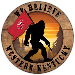 Fan Creations - Western Kentucky Hilltoppers 12'' We Believe Bigfoot Circle Sign - Multicolor