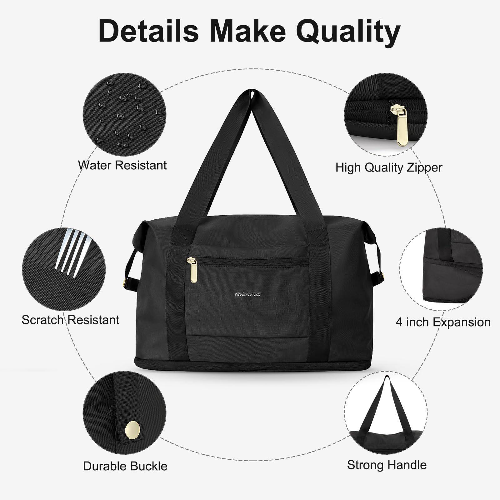 Details Make Quality

- Water Resistant
- High Quality Zipper
- Scratch Resistant
- 4 inch Expansion
- Durable Buckle
- Strong Handle