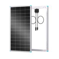 Renogy - 16BB N-Type 200W 24V Monocrystalline Solar Panel for RV Marine Cabin Battery Charging, High-Efficiency Power PV Module - Black - Front_Zoom