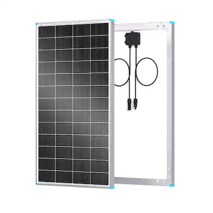 Front. Renogy - 16BB N-Type 200W 24V Monocrystalline Solar Panel for RV Marine Cabin Battery Charging, High-Efficiency Power PV Module - Black.