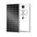 Front. Renogy - 16BB N-Type 200W 24V Monocrystalline Solar Panel for RV Marine Cabin Battery Charging, High-Efficiency Power PV Module - Black.