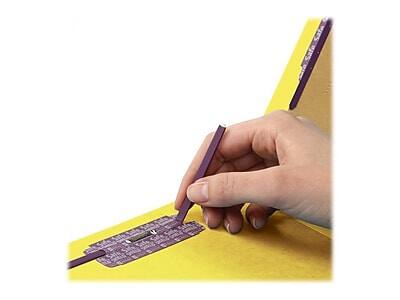 Alt View 4. Smead - 60% Recycled Pressboard Classification Folders, 2" Expansion, Legal Size, 1 Divider, Yellow, 10/Box - Yellow.