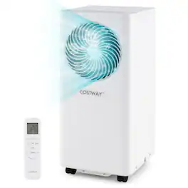Costway - 10000 BTU Portable Air Conditioner 3-in-1 Floor AC Unit with Fan & Dehumidifier - White