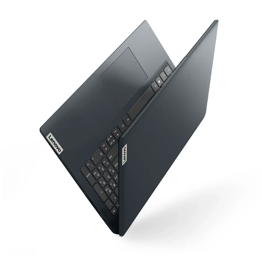 Lenovo laptop with a keyboard and trackpad.