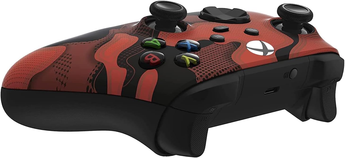 Back. Custom Controllerzz - Custom Wireless Controller for Xbox Series X|S, Xbox One, & PC - Red Camo.