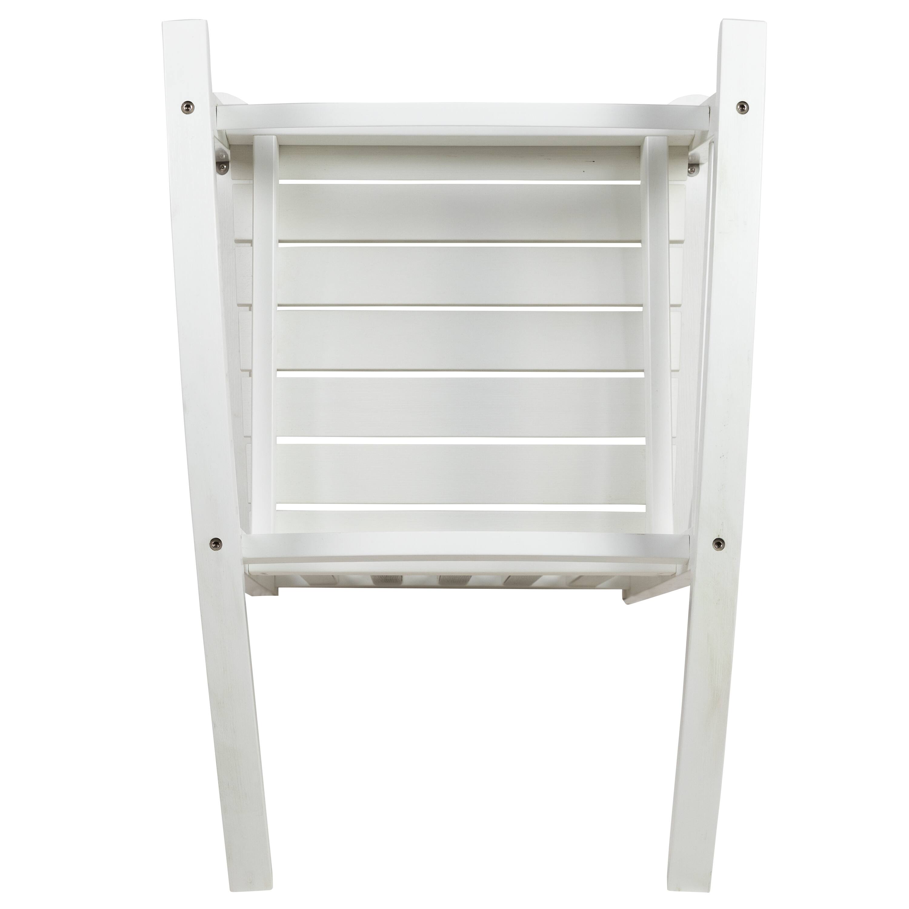 Alt View 10. Emma + Oliver - Set of 2 All-Weather Poly Resin Faux Wood Rocking Chairs for Porch &Patio - White.