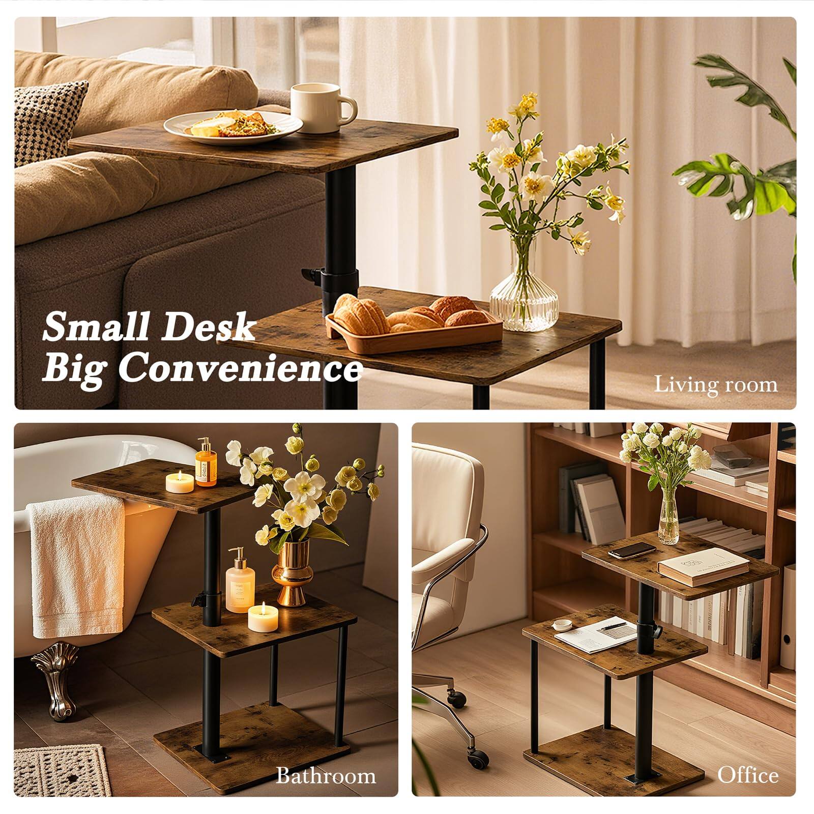 Small Desk  
Big Convenience  

Living room  
Bathroom  
Office