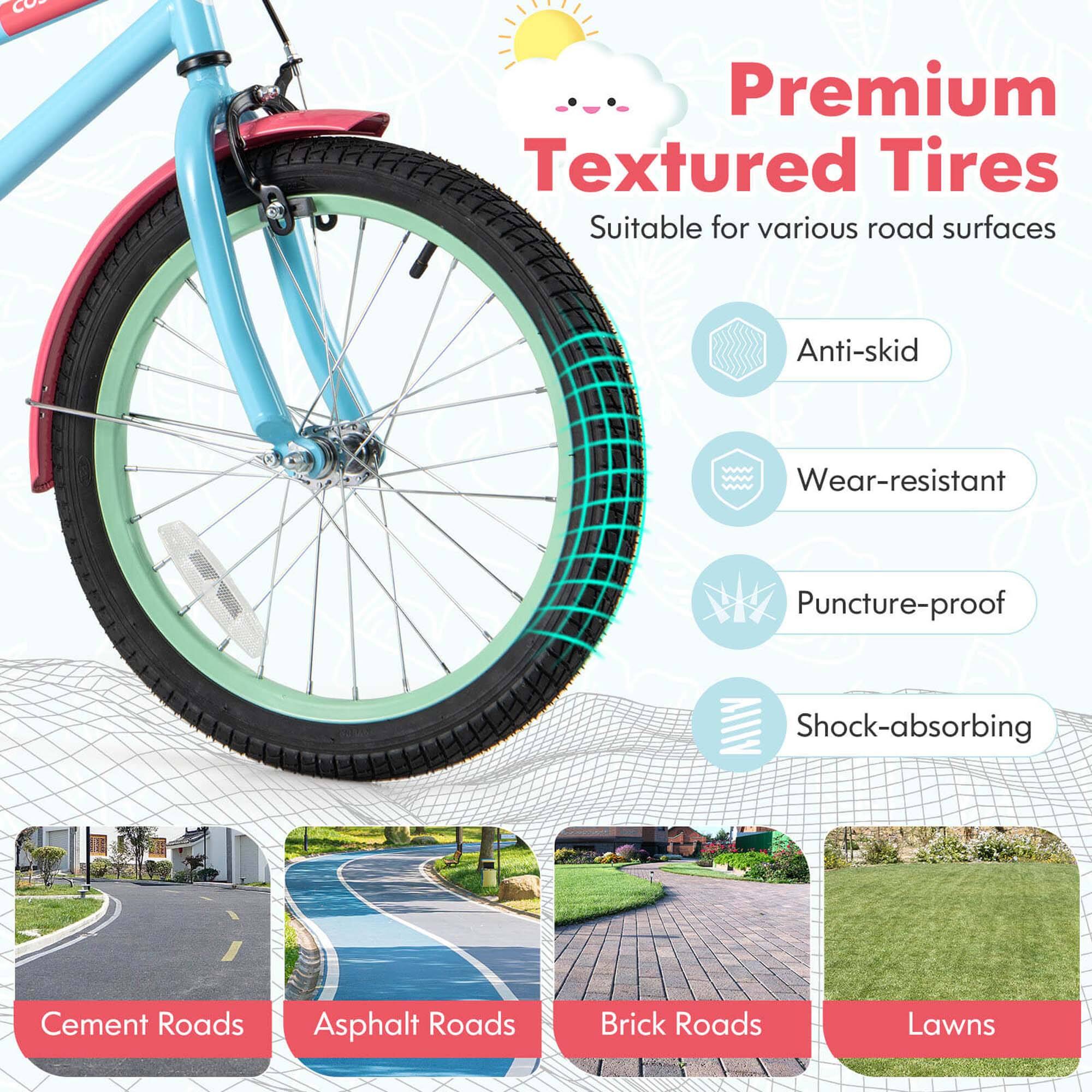 Premium Textured Tires  
Suitable for various road surfaces  

- Anti-skid  
- Wear-resistant  
- Puncture-proof  
- Shock-absorbing  

Cement Roads  
Asphalt Roads  
Brick Roads  
Lawns