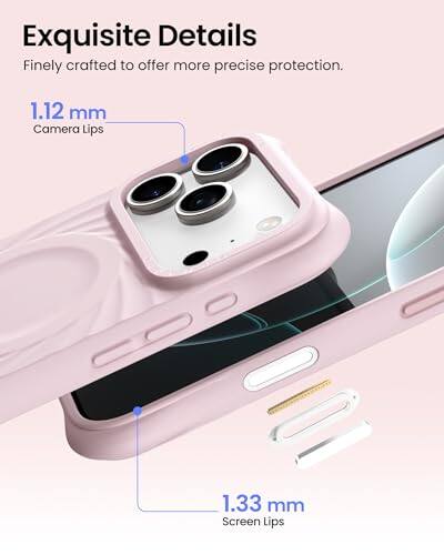 Exquisite Details  
Finely crafted to offer more precise protection.  
1.12 mm Camera Lips  
1.33 mm Screen Lips