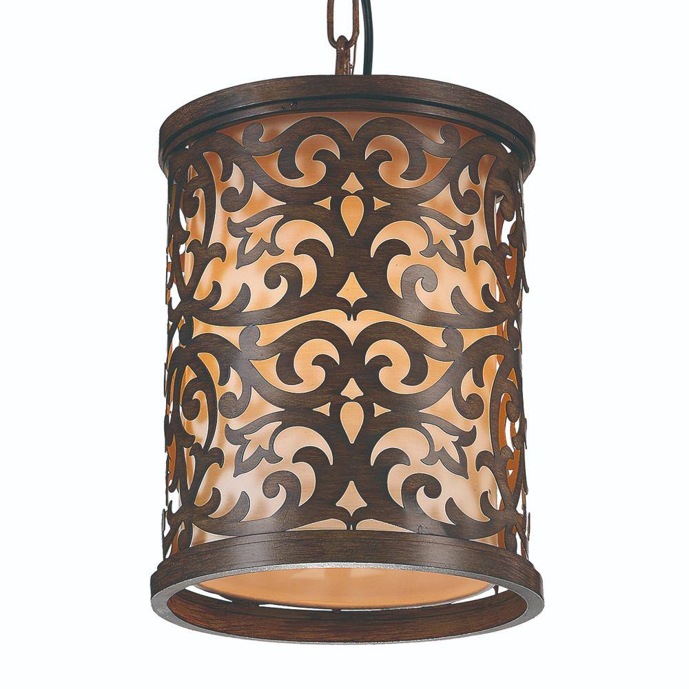 Angle. CWI Lighting - Nicole 1 Light Drum Shade Mini Pendant With Brushed Chocolate Finish - Brushed Chocolate.
