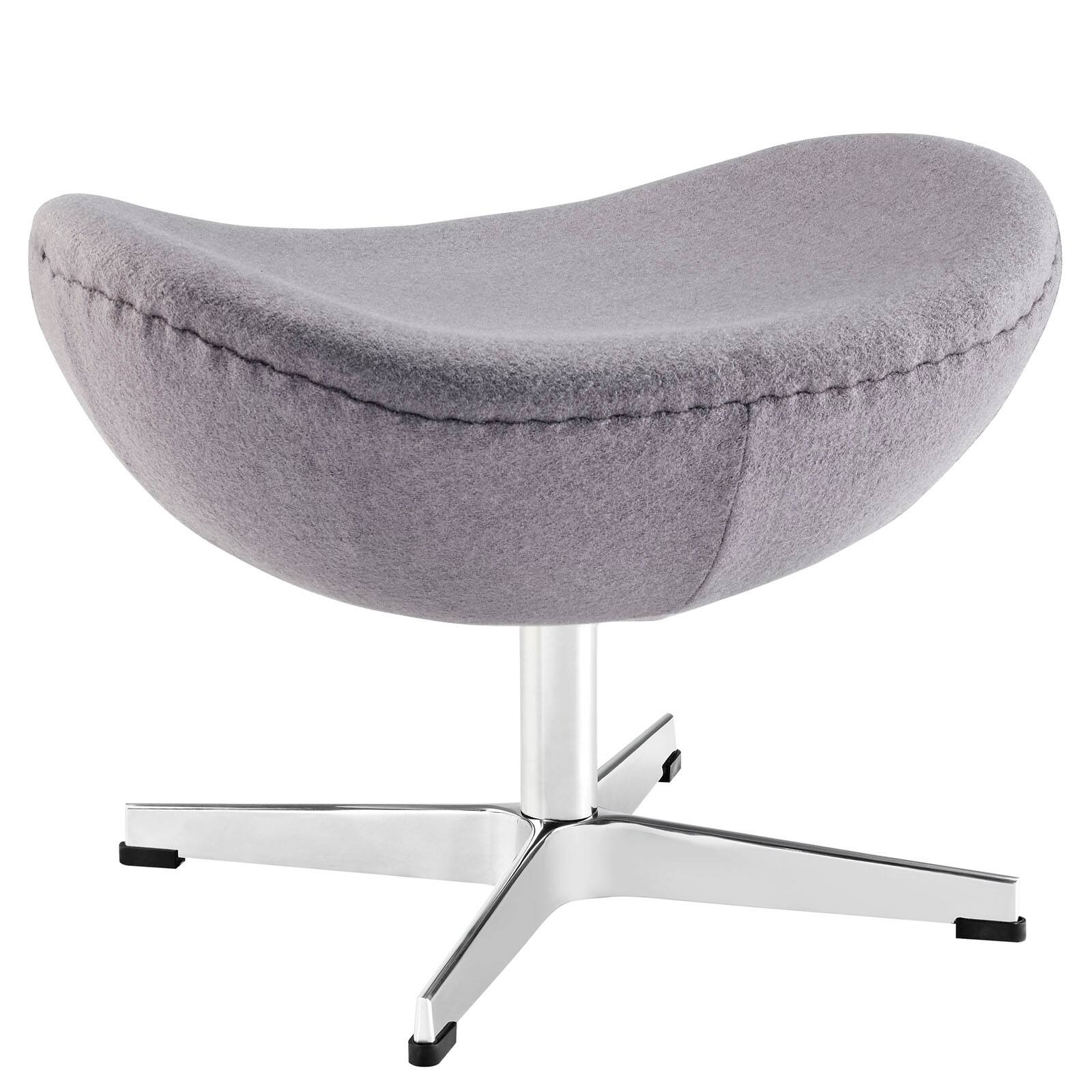 Angle. Modway - Glove Wool Ottoman by Modway - EEI-265-DGR.