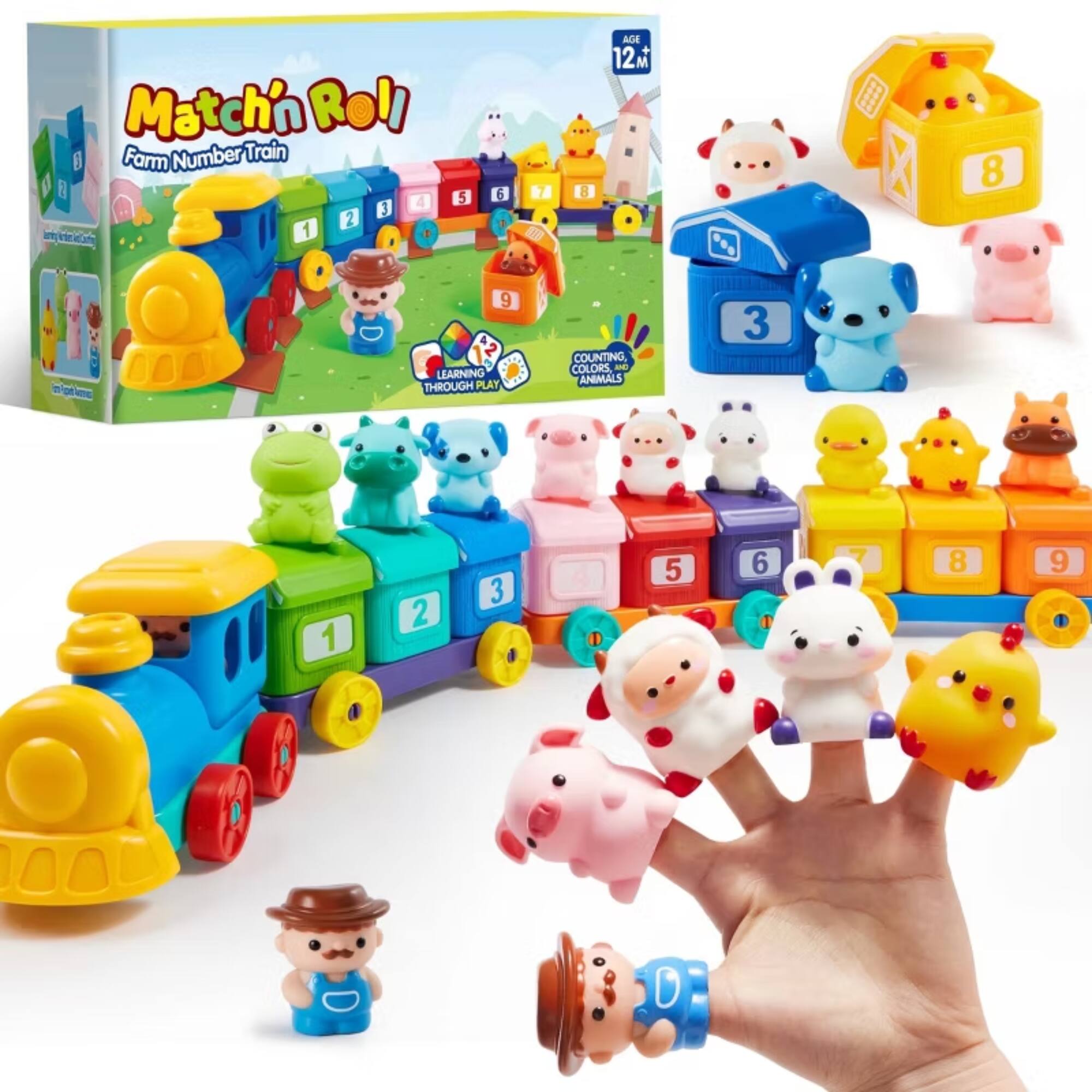Match'n Roll  
Farm Number Train  

Train: 1 2 3 4 5 6 7 8 9  

AGE 12+  

LEARNING THROUGH PLAY  
COUNTING COLORS, ANIMALS
