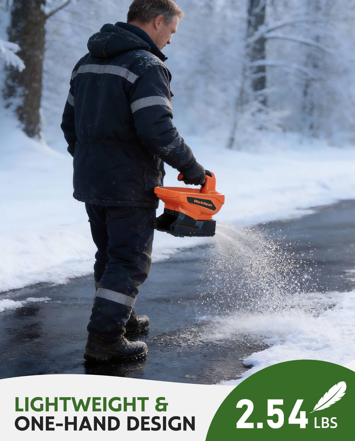 WorkNeon LIGHTWEIGHT & ONE-HAND DESIGN  
2.54 LBS