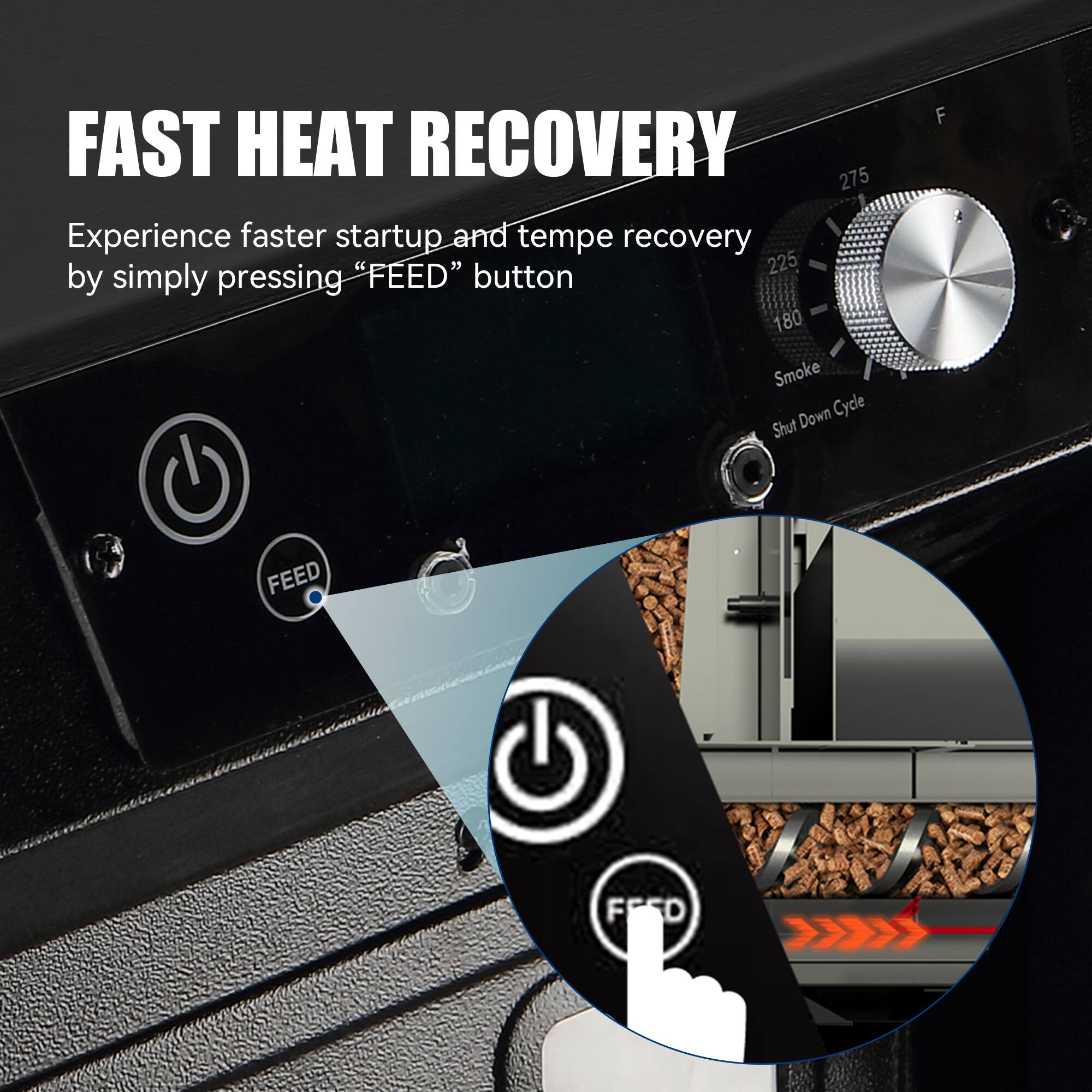 FAST HEAT RECOVERY

Experience faster startup and temperature recovery by simply pressing "FEED" button

FEED