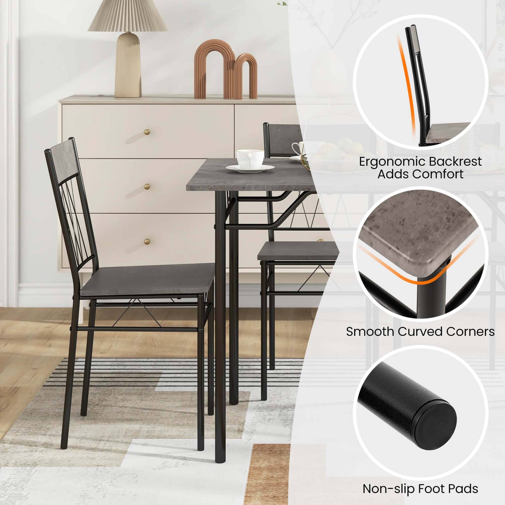 Ergonomic Backrest Adds Comfort, Smooth Curved Corners, Non-slip Foot Pads