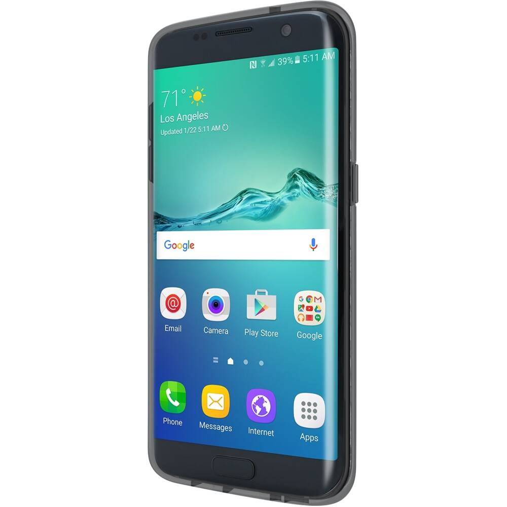 Front. Incipio - Octane Pure Back Cover for Samsung Galaxy S7 edge - Gray, Translucent.