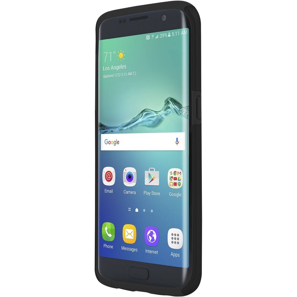 Front. Incipio - DualPro Back Cover for Samsung Galaxy S7 edge - Black.