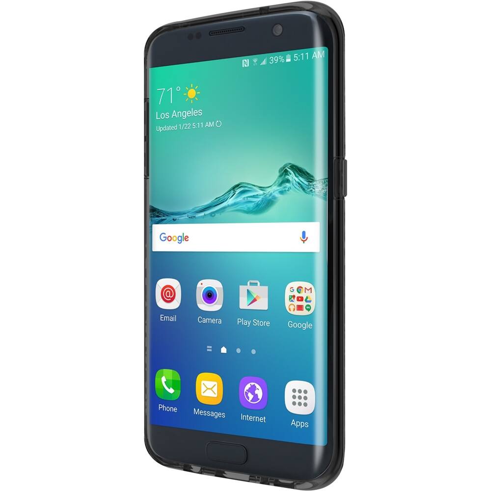 Front. Incipio - Octane Pure Back Cover for Samsung Galaxy S7 edge - Black, Translucent.
